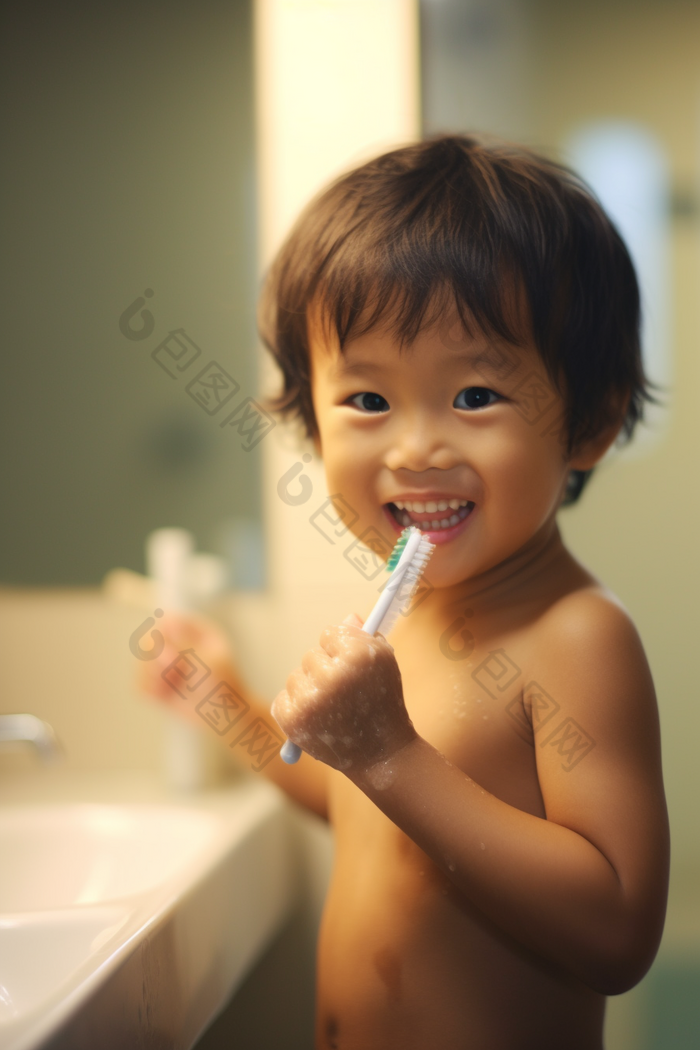 儿童口腔刷牙儿童口腔卫生儿童牙医口腔