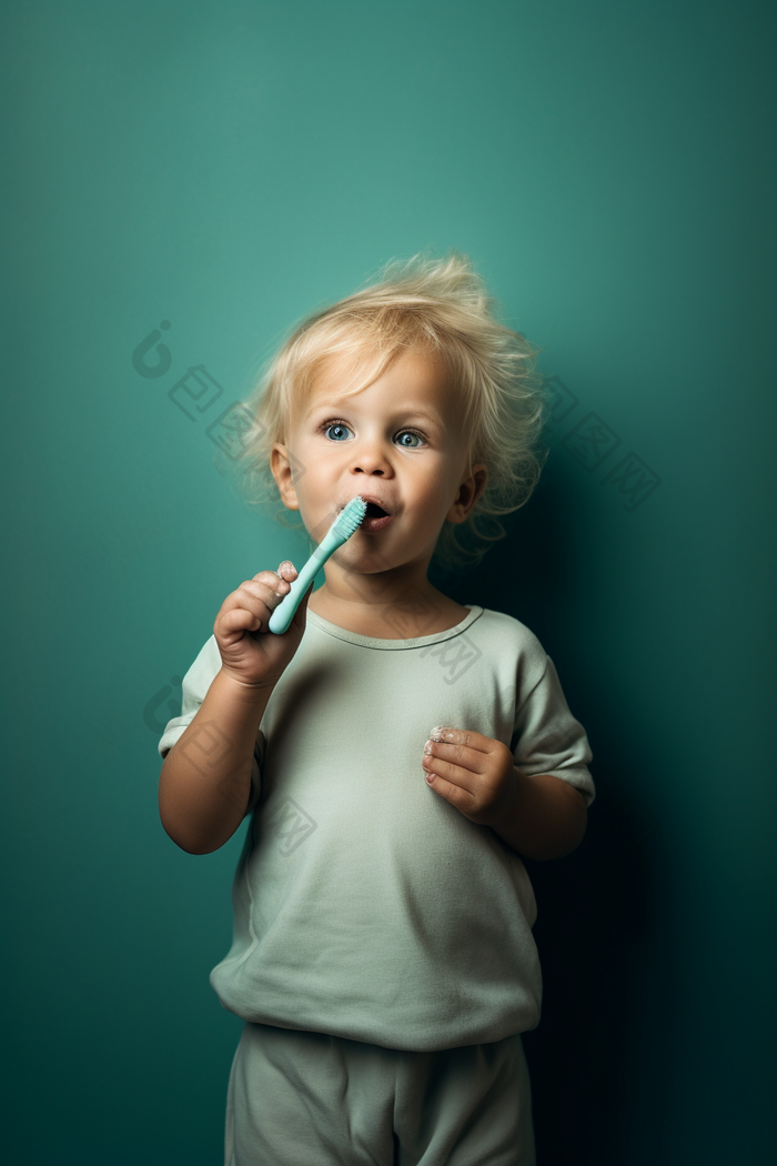 儿童口腔刷牙儿童口腔卫生儿童牙膏牙刷