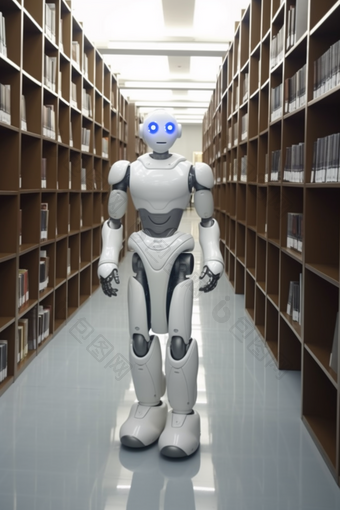 智能图书馆机器人智能化服务图片
