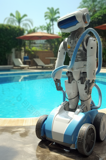 泳池清洁机器人服务机械