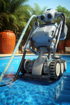 泳池清洁机器人摄影图12