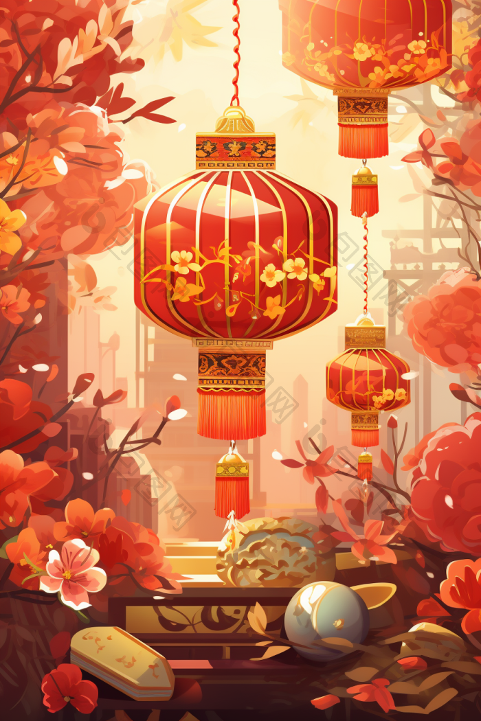 大红灯笼中式灯笼庆祝中国红高清图片下载-包图网
