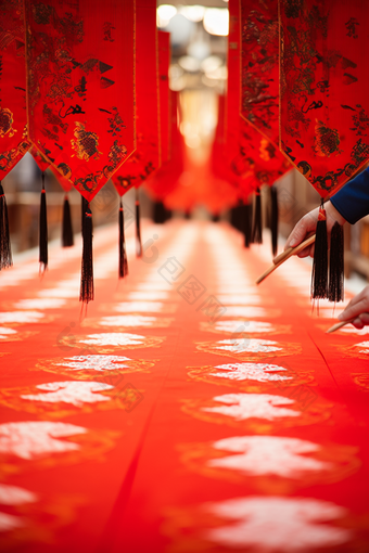 传统春节写春联描红对联祝福文字