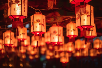 中国传统节日元宵节灯谜灯笼装饰节庆活动