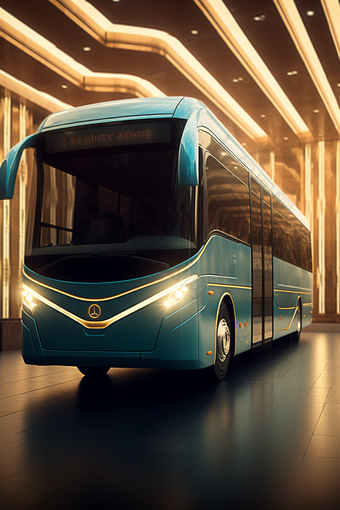 新能源科技感公交车减排节能