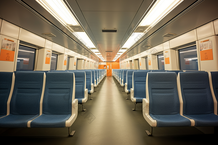 高铁车厢座位内部装饰乘客座椅