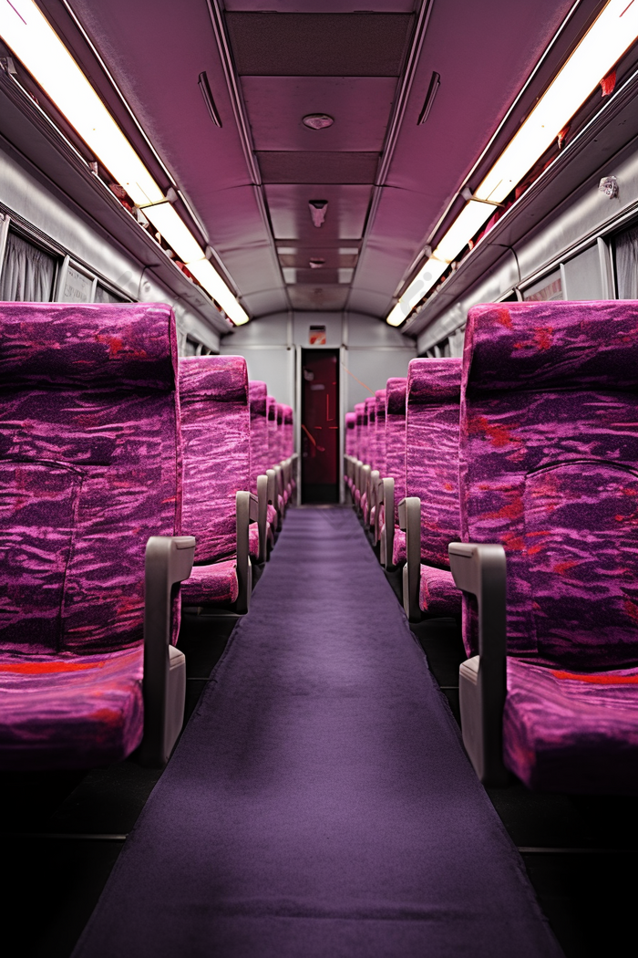 高铁车厢内部座位乘客座椅现代化