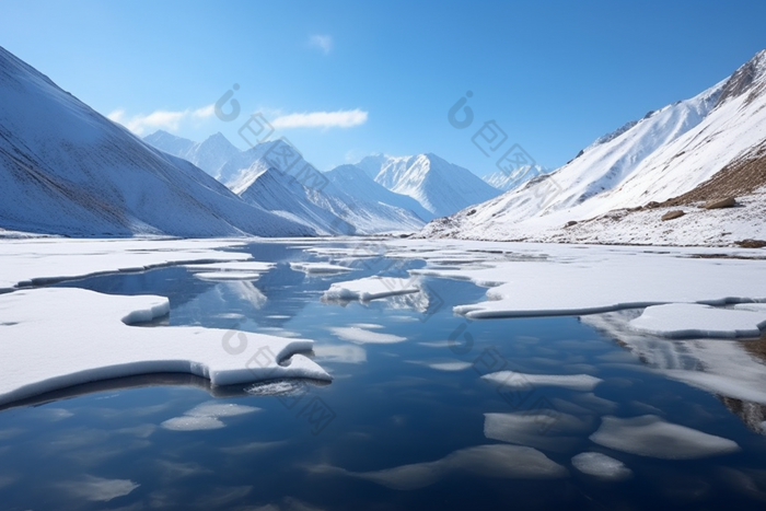 冰川融化气候变化自然美景