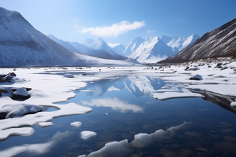 冰川融化自然环境自然美景