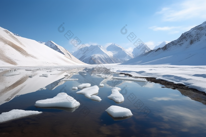 冰川融化气候变化自然环境