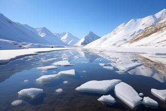 冰川融化气候<strong>变化</strong>环境保护