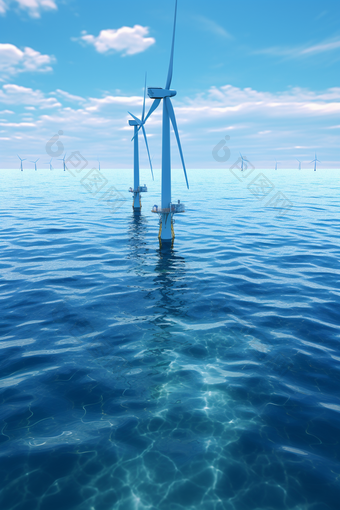 海洋能源<strong>发电</strong>动力商业摄影