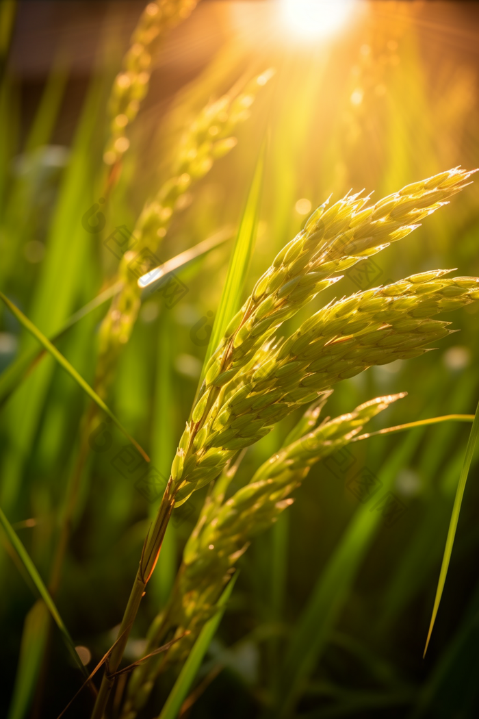 水稻种植粮食农田农业景象