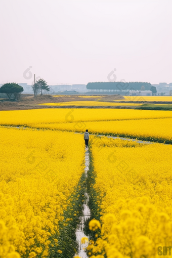 油菜花种植<strong>粮食</strong>农田农田景色