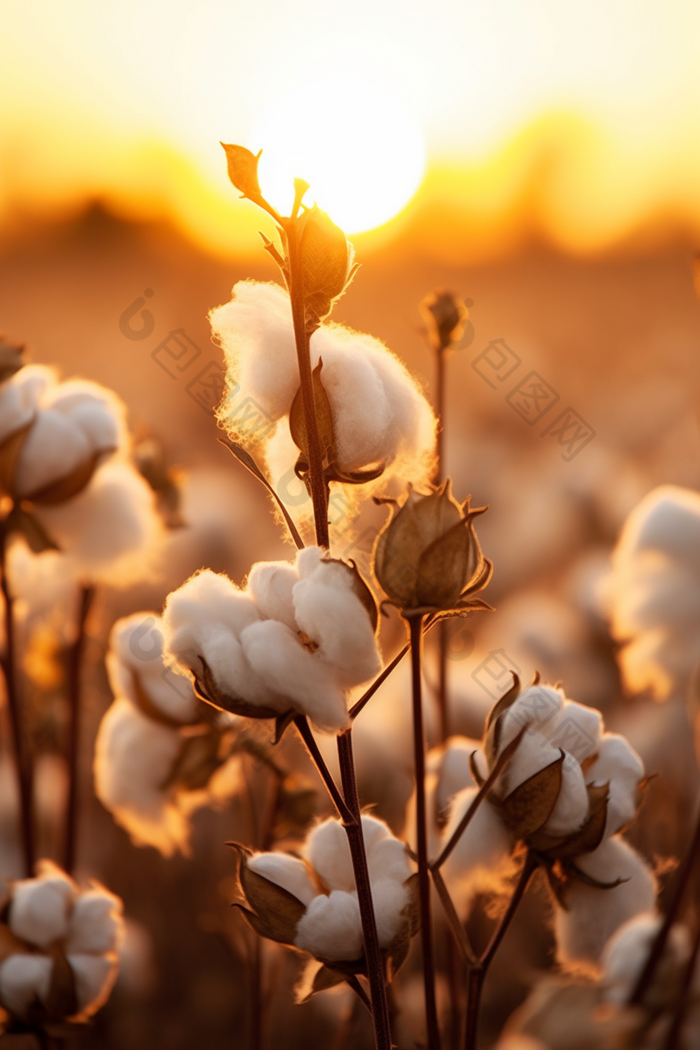 棉花种植作物农农耕