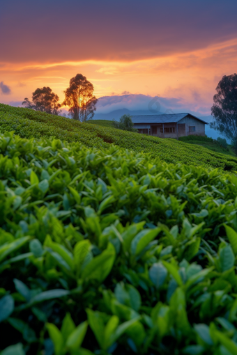 茶山作物农田图片