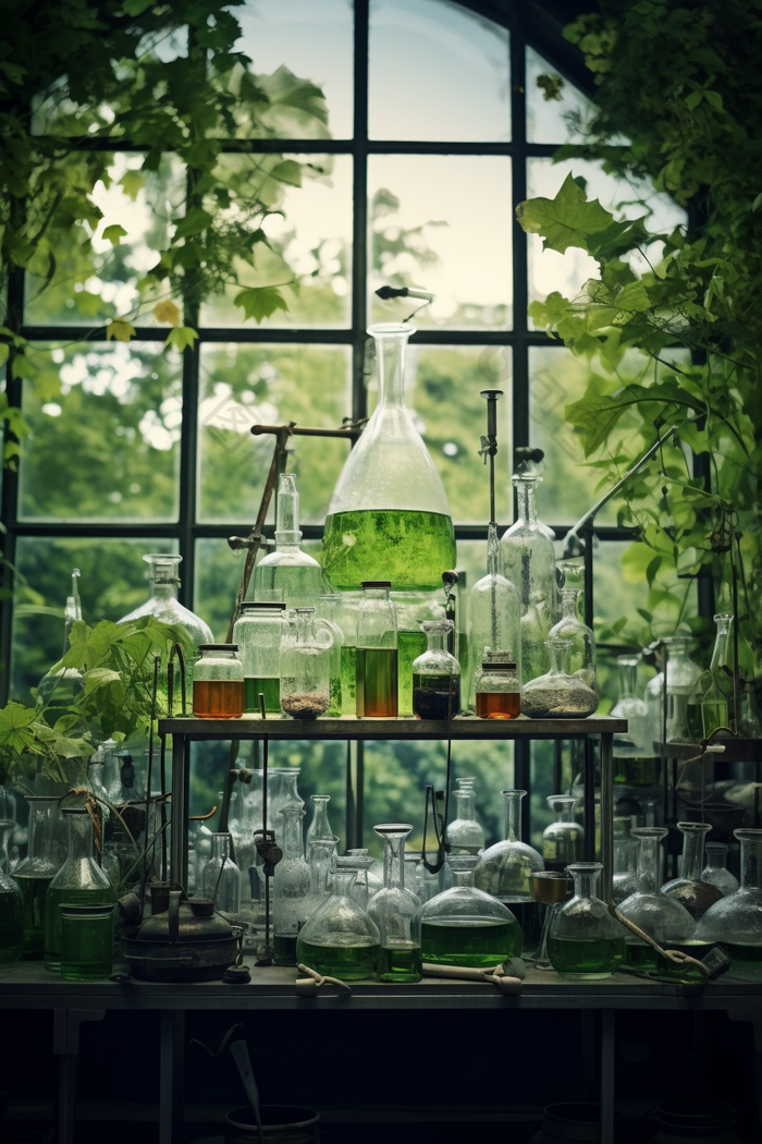 生物化学实验室植物烧杯