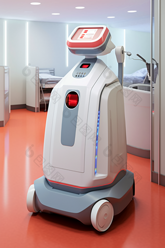 智能医疗机器人送物品商业摄影