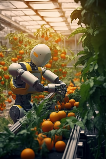 智能采摘<strong>机器人农业</strong>机械图片