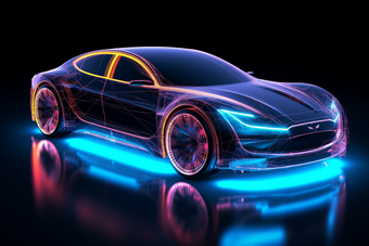 新能源虚拟汽车简约交通工具
