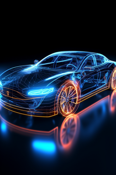 新能源虚拟汽车摄影图3