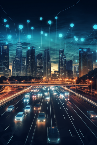城市街道上的交通系统虚拟智能