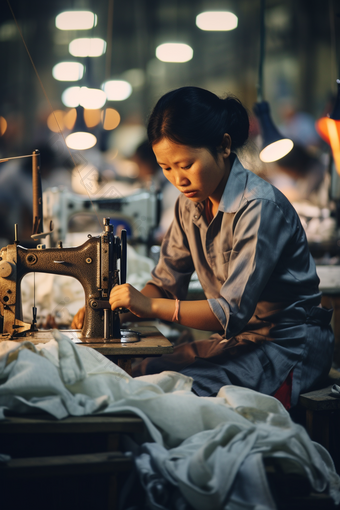 服装制造厂生产纺织
