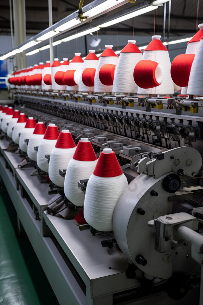纺纱生产流水线纺织厂自动化生产材料