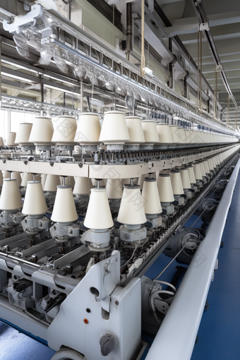 纺纱<strong>生产</strong>流水线纺织厂<strong>自动化生产</strong>效率