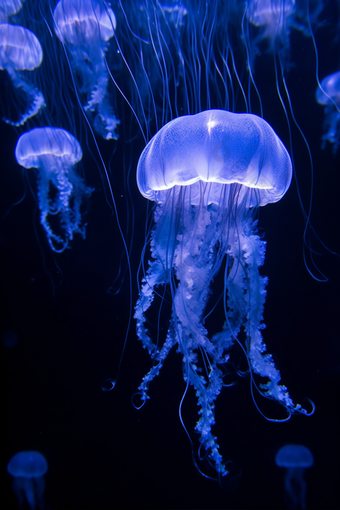 海洋中的水母<strong>生物</strong>生态系统