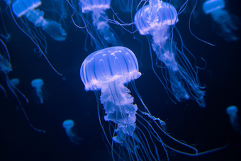 海洋中的水母海底生态图片