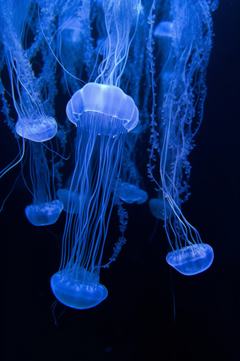 海洋中的水母生物水下世界