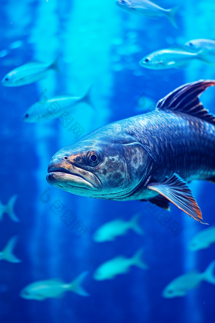海底世界鱼群海洋生态系统海底生态