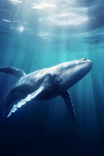 海洋中的鲸鱼鲸类动物观察