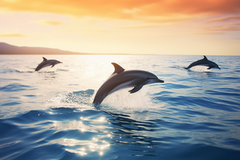 海洋中的海豚生物生态系统