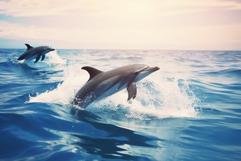 海洋中的海豚水下世界生态