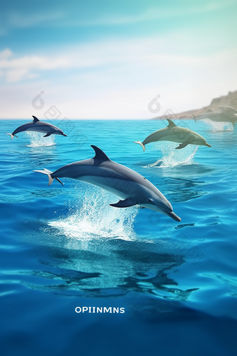 海洋中的海豚<strong>水下世界</strong>海底探险