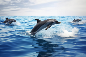 海洋中的海豚水下世界生命