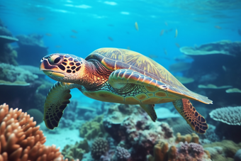 海洋中的海龟水下<strong>世界</strong>水下摄影