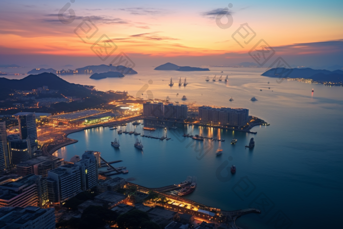 海港风景图片-包图网