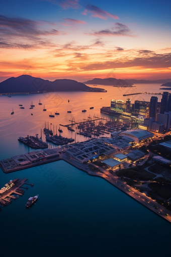 海港风景港口码头海上交通