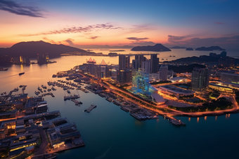 海港风景风景景色海岸线