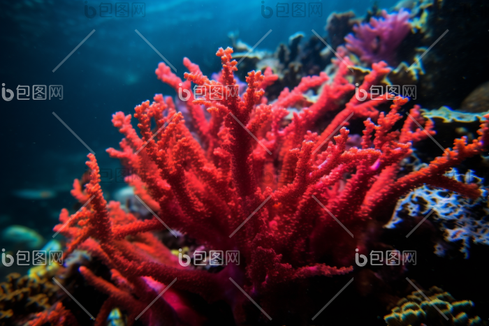 海洋中的珊瑚海洋珊瑚生态珊瑚珠宝图片-包图网