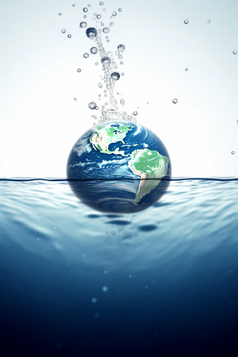 地球水资源概念图摄影图1