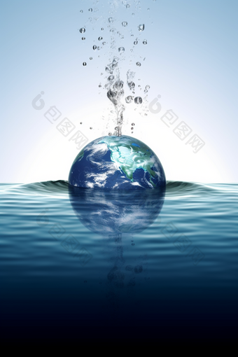 地球水资源概念图水资源可持续利用地球水景