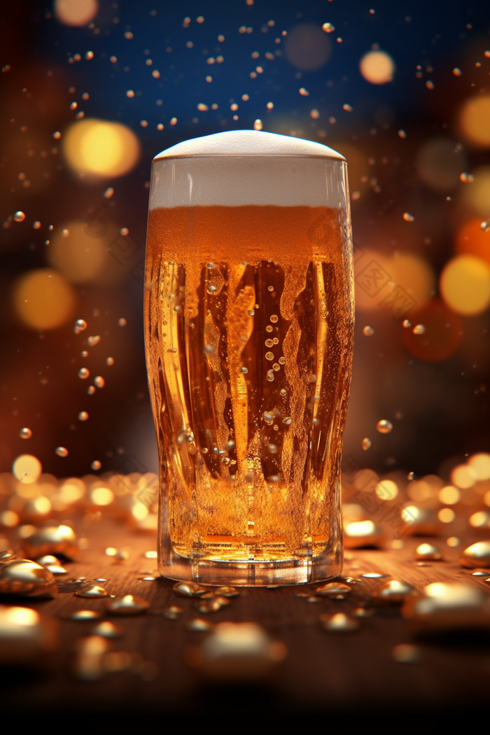 啤酒泡沫艺术图片