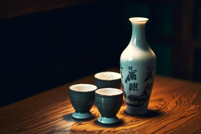 日本清酒酒瓶图片
