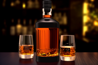 威士忌产品酒杯广告宣传