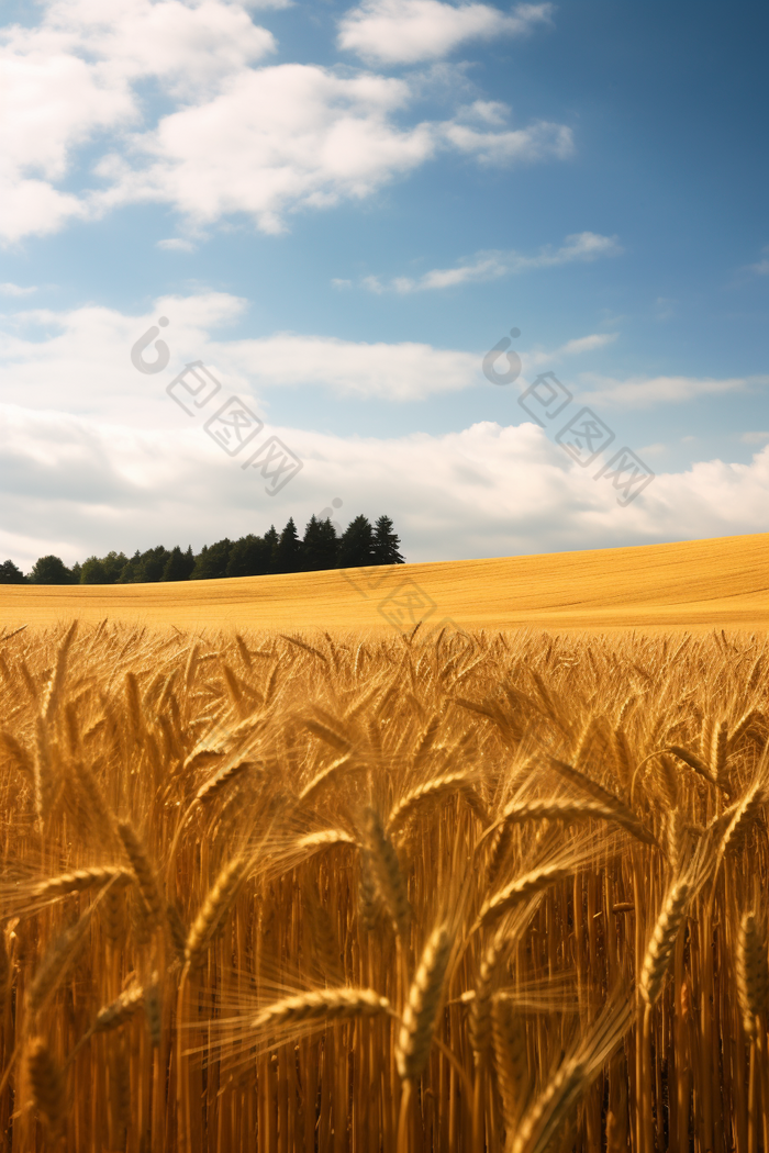 麦田小麦丰收