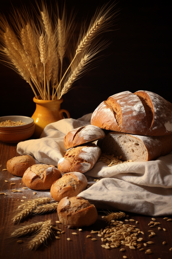 小麦制品面包早餐维生素